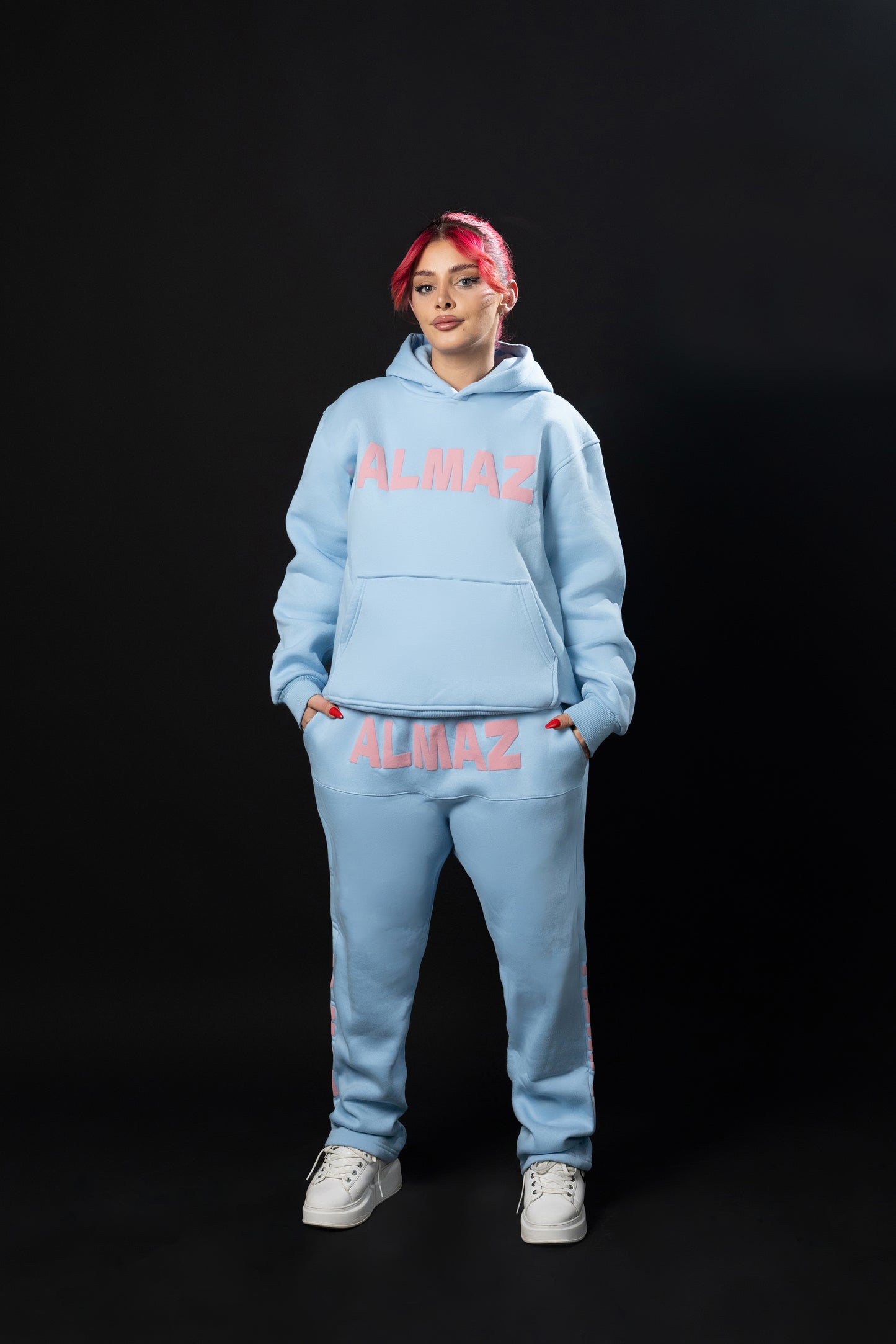 BABY BLUE AMAZ SET / PINK FONTS