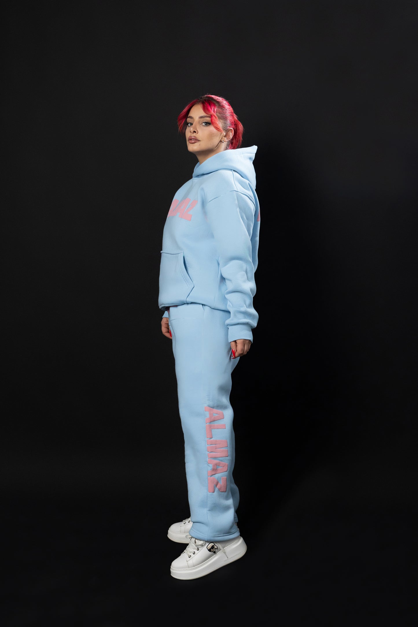 BABY BLUE AMAZ SET / PINK FONTS