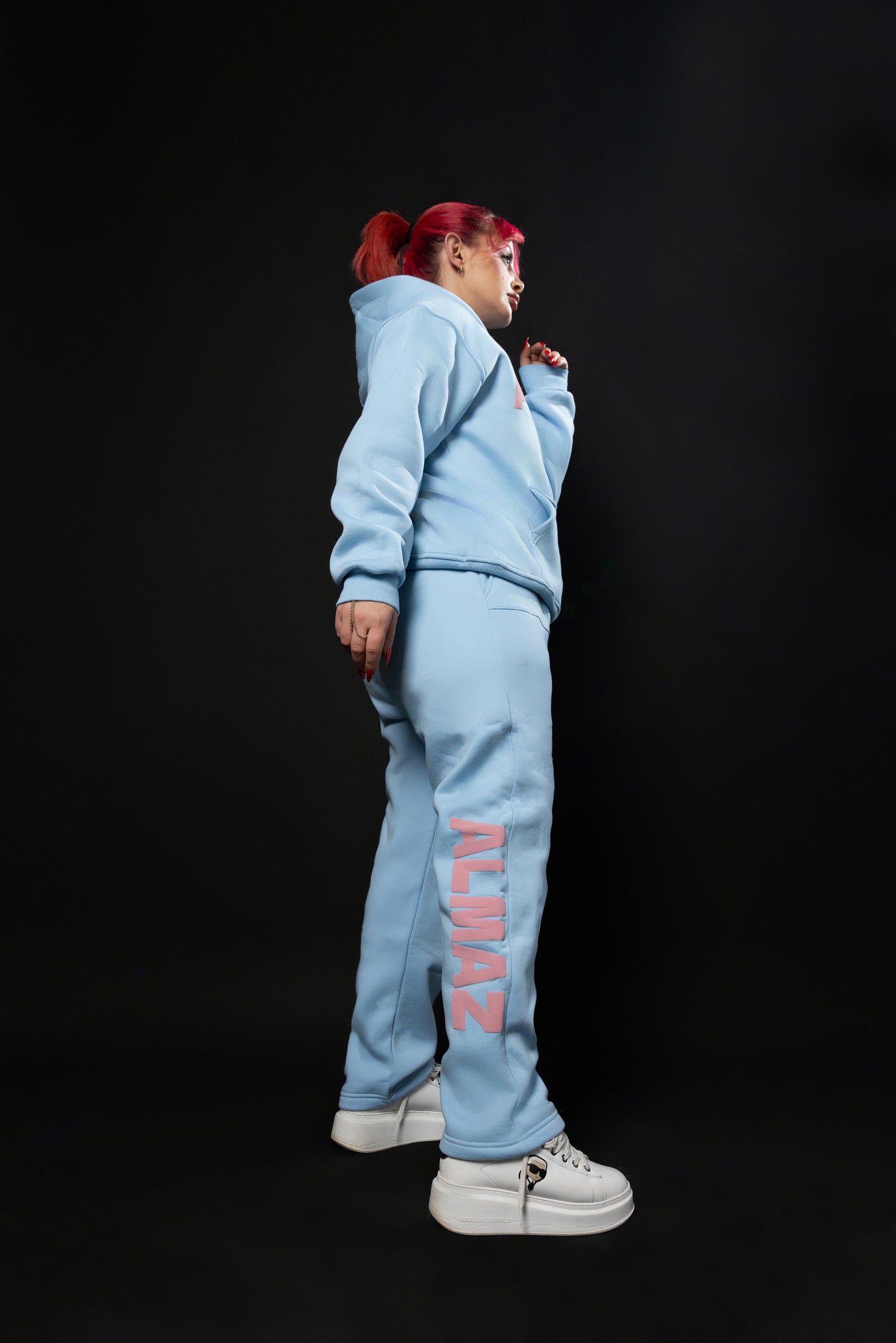 BABY BLUE AMAZ SET / PINK FONTS