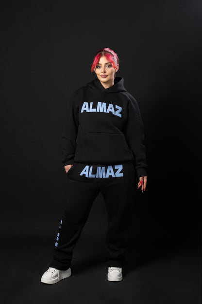 BLACK ALMAZ SET/ BABY BLUE FONTS