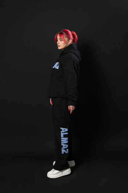 BLACK ALMAZ SET/ BABY BLUE FONTS