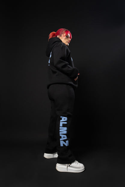 BLACK ALMAZ SET/ BABY BLUE FONTS