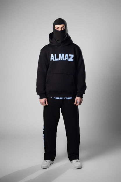 BLACK ALMAZ SET/ BABY BLUE FONTS