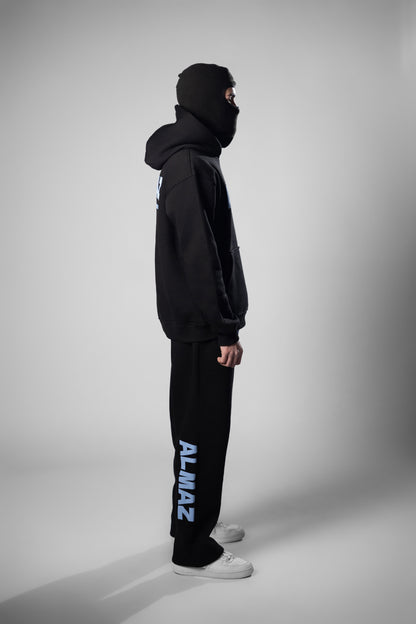 BLACK ALMAZ SET/ BABY BLUE FONTS